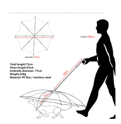 RAINPROOF DOG STROLL UMBRELLA