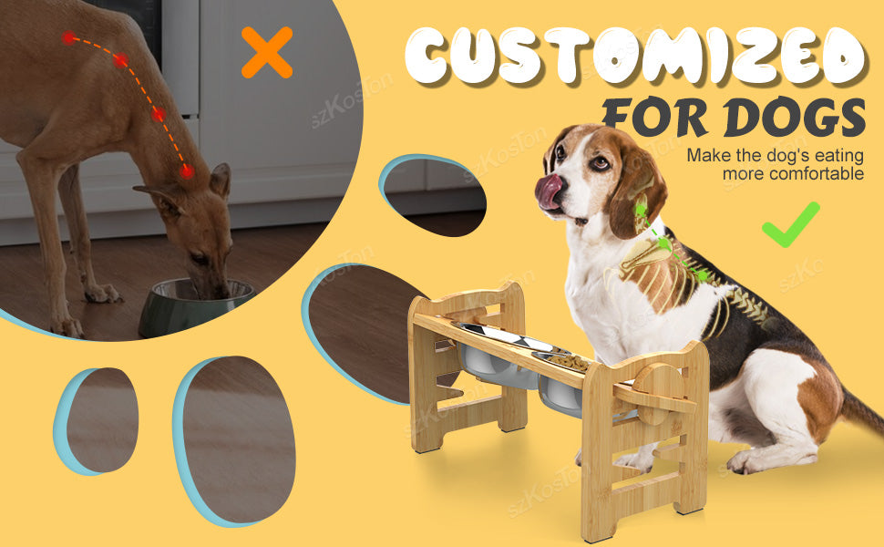 ERGONOMIC ELEVATED DOG FEEDER