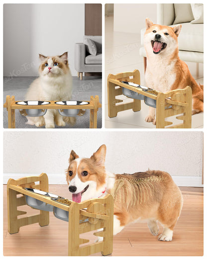 ERGONOMIC ELEVATED DOG FEEDER