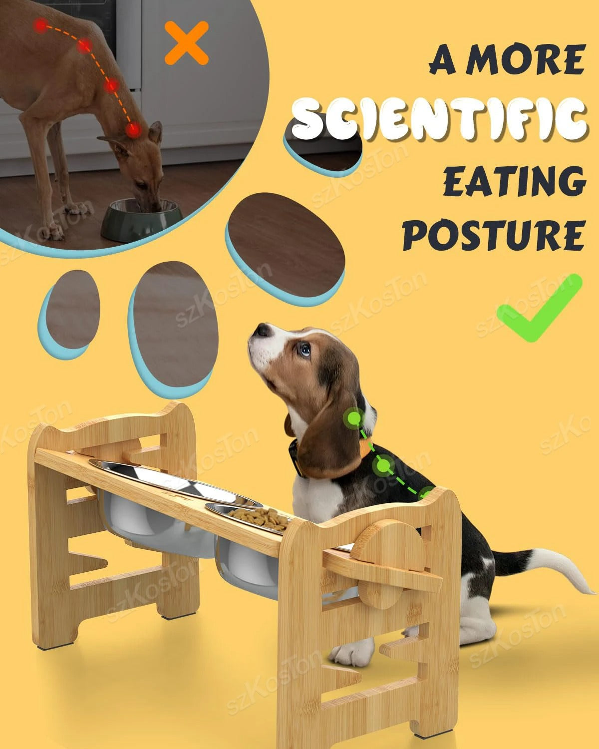 ERGONOMIC ELEVATED DOG FEEDER