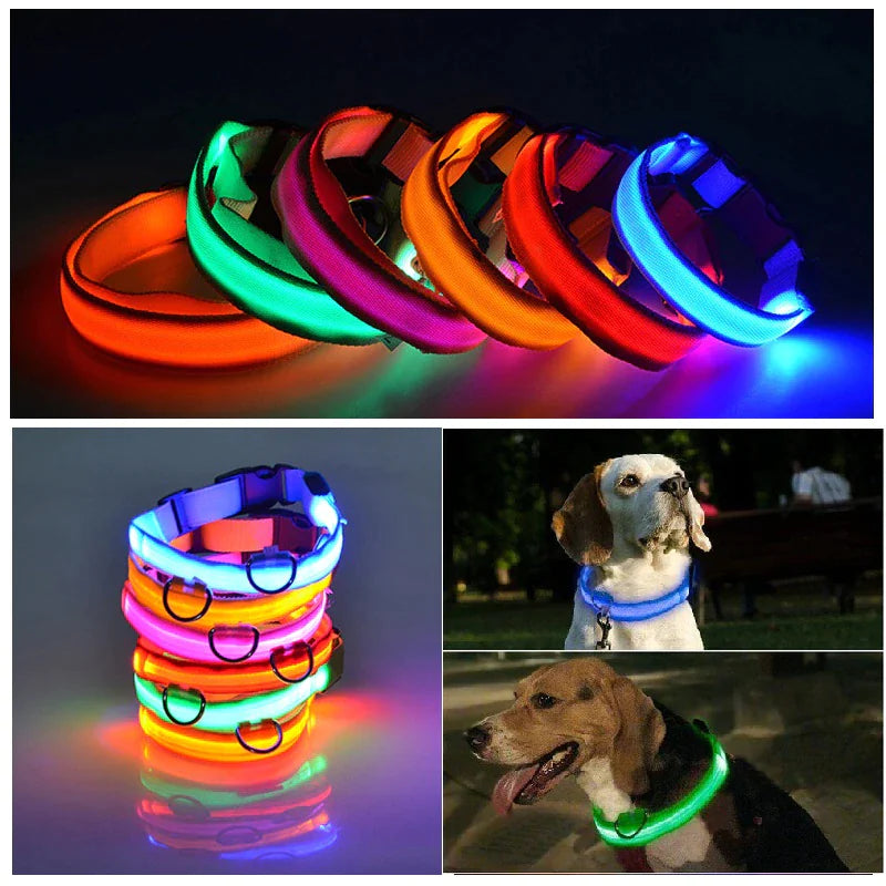 LED ADJUSTABLE DOG COLLAR